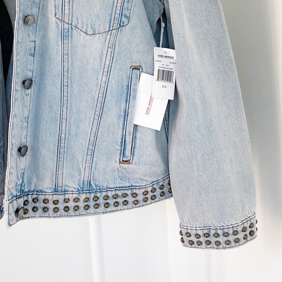 Good American Oversized Boyfriend Jean Jacket -NWT - Picture 4 of 9